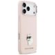 4. Karl Lagerfeld Silicone Choupette Metal Pin Hülle für iPhone 18 Pro Max / 17 Pro Max – Rosa