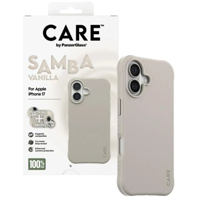 4. CARE by PanzerGlass Modisches Samba MagSafe Case für iPhone 17 - Grau