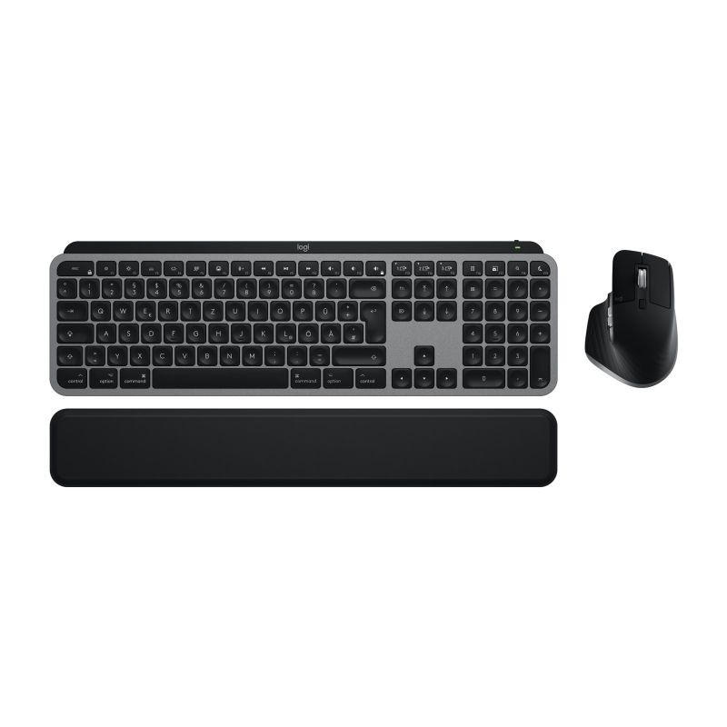 3. Logitech MX Keys S Combo für Mac (Tastatur und Maus inklusive) – Bluetooth, QWERTZ-Tastatur, Deutsch, Grau