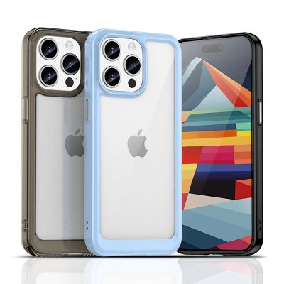 4. iPhone 15 Pro Outer Space verstärkte Hülle mit flexiblem Rahmen – Schwarz