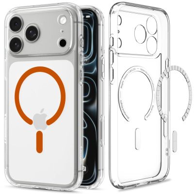 2. Spigen Ultra Hybrid Mag MagSafe Hülle für iPhone 18 Pro Max / 17 Pro Max – Transparentes Orange