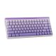 HERO84 HE Tastatur mit Dichtung, Weiß+Lila+Farbverlauf+HELL JadeKing Schalter RGB AULA