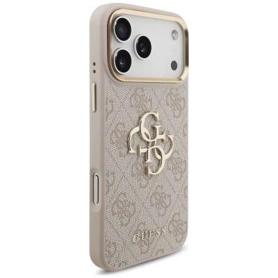 4. Guess 4G Big 4G Classic Logo Big Strap Metal Buttons Hülle für iPhone 18 Pro Max / 17 Pro Max – rosa
