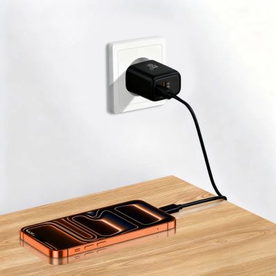9. Tech-Protect NCA45W-GAN 2-Port USB-C / USB-A 45W Wandladegerät – Schwarz