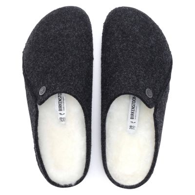 11. Birkenstock Anthrazit Wollfilz-Isolierpantoffeln für Damen/Herren schmal (1015084)
