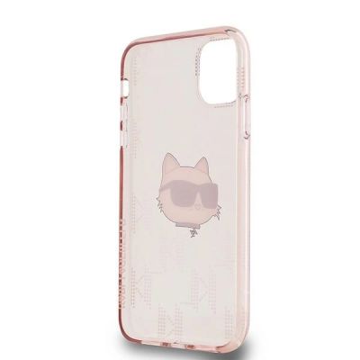 7. Karl Lagerfeld IML Choupette Head & Monogram Hülle für iPhone 11 / Xr – Rosa