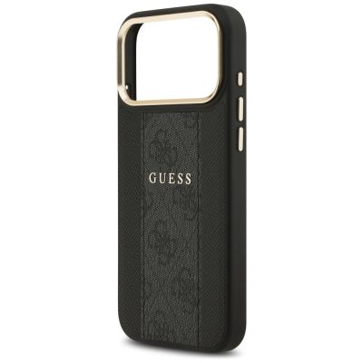 6. Guess 4G Stripe MagSafe Hülle für iPhone 17 Pro Max - Schwarz