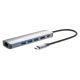 Manhattan 153959 Kabelgebundene Dockingstation USB 3.2 Gen 1 (3.1 Gen 1) Typ-C Silber