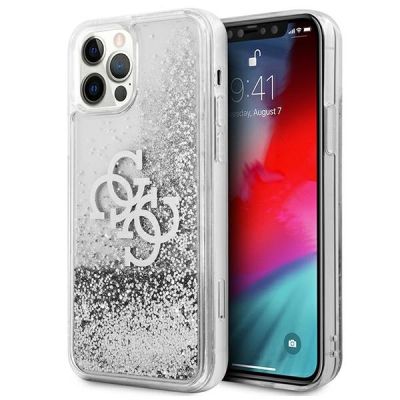 Guess GUHCP12LLG4GSI iPhone 12 Pro Max 6,7" Silber/Silber Hardcase 4G Big Liquid Glitter