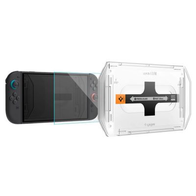 4. Spigen Glas.Tr „EZ FIT“ Panzerglas 2er-Pack für Nintendo Switch 2 - Transparent