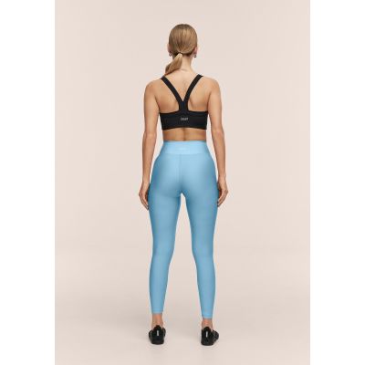 4. CASALL Damen-Leggings mit überlappendem, hohem Bund, Trainingsleggings, Blau