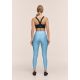 4. CASALL Damen-Leggings mit überlappendem, hohem Bund, Trainingsleggings, Blau