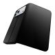 9. Puro Wallet Stand Case für iPhone 17 Pro aus Öko-Leder, mit Klappe, Geldbörse und Standfunktion - Schwarz