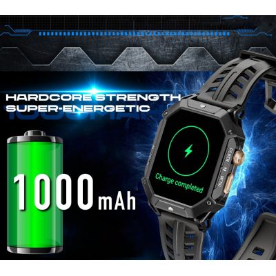 6. Herren-Smartwatch Rubicon RNCF24-1 SCHWARZ