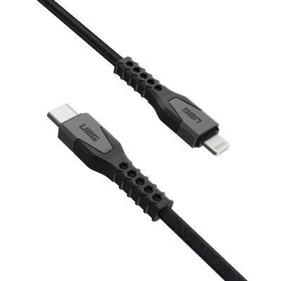 5. Urban Armor Gear Kevlar-Kabel – 1,5 m – Lightning – USB-C – Stecker – Herren – Grau
