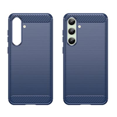 3. Carbon Case Silikonhülle für Samsung Galaxy S24 FE - blau
