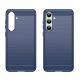 3. Carbon Case Silikonhülle für Samsung Galaxy S24 FE - blau