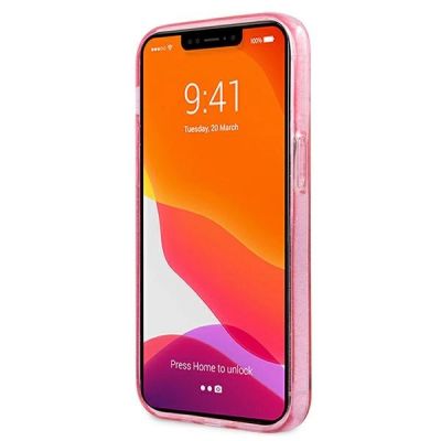 5. Karl Lagerfeld Glitzer Karl's Head Case für iPhone 13 mini - Pink