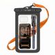 6. Wasserdichtes Tech-Protect-Gehäuse UWC9, wasserdicht für Geräte bis 8,9 Zoll – Schwarz und Orange