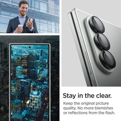 8. Spigen Optik Pro HD Glas.TR EZ Fit 2er-Pack Kameraschutz für Samsung Galaxy Z Fold 7 - Schwarz