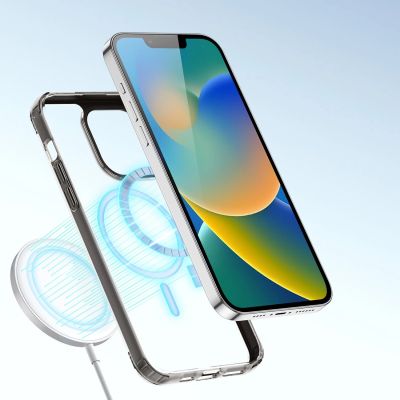 8. Dux Ducis Clin2 Hülle für iPhone 14 Plus magnetische Hülle MagSafe grau