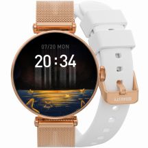 Smartwatch Gravity Roségold Weiß 2 Armbänder GT26-2