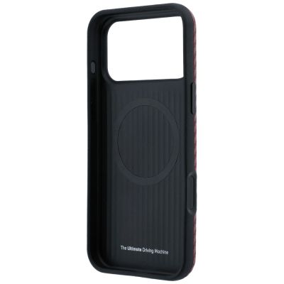7. BMW M Carbon Printed Ring MagSafe Hülle für iPhone 18 Pro / 17 Pro – burgunderrot