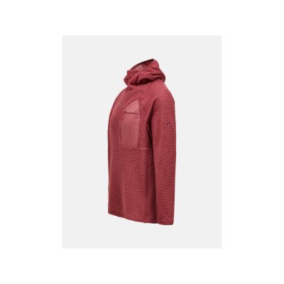 3. PEAK PERFORMANCE M Freelight Polartec Alpha Hood rotes Herren-Sweatshirt