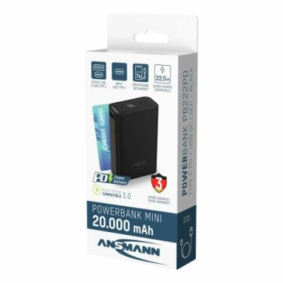 12. Ansmann PB222PD Lithium-Polymer-Akku (LiPo) 20000 mAh Schwarz