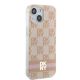 4. DKNY IML Checkered Mono Pattern & Printed Stripes MagSafe-Hülle für iPhone 15 / 14 / 13 – Rosa