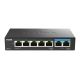 D-Link DMS-107/E Netzwerk-Switch, unmanaged Gigabit Ethernet (10/100/1000), Schwarz