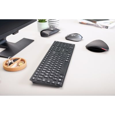 10. CHERRY KW 9100 SLIM Universal-Tastatur, kabellos mit Funk und Bluetooth, QWERTZ-Tastatur, Deutsch, Schwarz