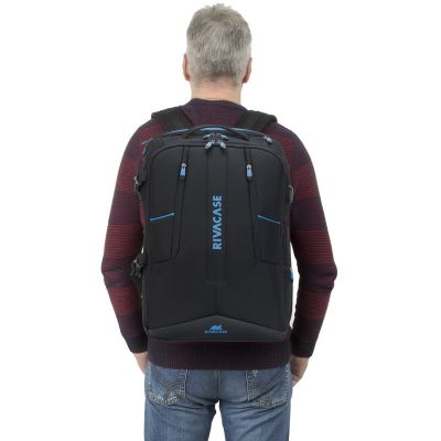 8. RIVACASE RUCKSACK FÜR GAMING-LAPTOP 17,3" BORNEO, SCHWARZ, GAMING, AUS WASSERDICHTEM MATERIAL
