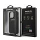 8. AMG AMHCP13LOSDBK iPhone 13 Pro / 13 6,1" schwarz/schwarzes Hardcase Leder mit gebogenen Linien