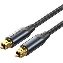 Vention geflochtenes optisches Audiokabel mit Aluminiumstecker, 5 m, Schwarz