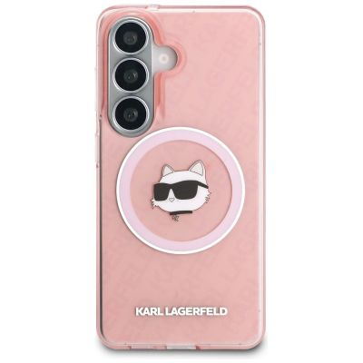 3. Karl Lagerfeld IML Repeated Choupette MagSafe Hülle für Samsung Galaxy S26 Plus - Pink