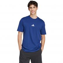Herren adidas Essentials Small Logo Single Jersey T-Shirt blau JF1093