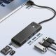 2. Orico PAPW3AT-U3 USB-Hub mit 4 Anschlüssen (3x USB-A 3.0) und microSD/SD-Kartenleser, 1 m Kabellänge – Schwarz