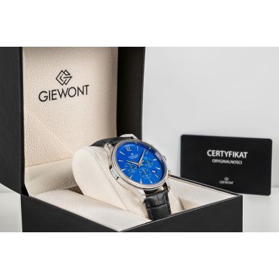 7. Giewont Herrenuhr Chronograph Saphir Schwarz und Blau GW6310-A3
