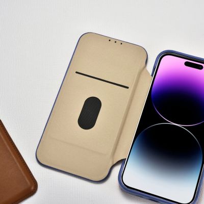 20. iCarer CE Premium Leather Folio Case iPhone 14 Pro Magnetic Flip Leather Folio Case MagSafe Blue (WMI14220714-BU)