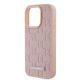6. Karl Lagerfeld Leder-Monogramm-Metall-Logo-Hülle für iPhone 15 Pro Max – Rosa