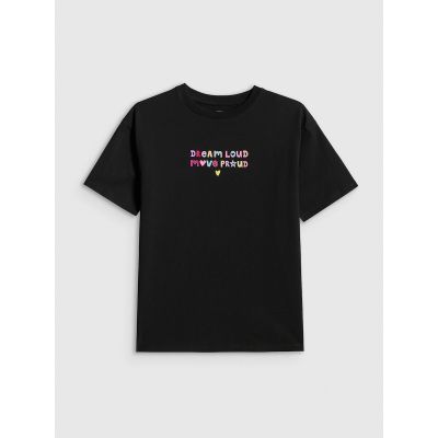 7. Locker geschnittenes Mädchen-T-Shirt mit Aufdruck 4F 4FJRSS26TTSHF4137-20S