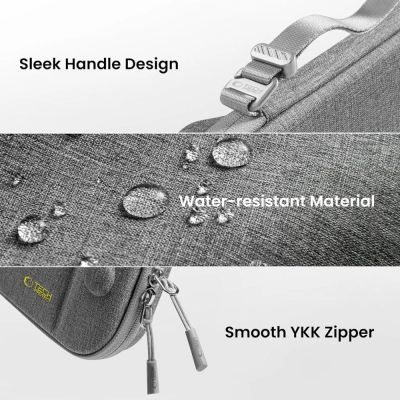 8. Tech-Protect Slim Pouch für Nintendo Switch 2 – Grau