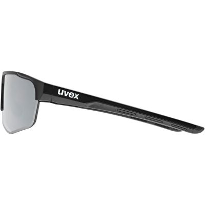 5. Uvex 5330812216 Unisex Halbrand-Sportbrille, schwarze Wechselgläser