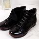 13. Damen-Lederboots mit Warmfutter und Print, schwarz, Filippo