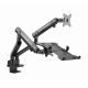 3. GEMBIRD VERSTELLBARER TISCHARM/-HALTERUNG FÜR 2 MONITORE + NOTEBOOK-ABLAGE 17–32, VESA 100 X 100 MM, BIS 8 KG