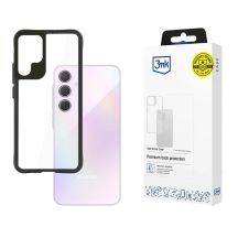 3mk Satin Armor Case+ Hülle für Samsung Galaxy A35 5G – transparent mit schwarzem Rahmen