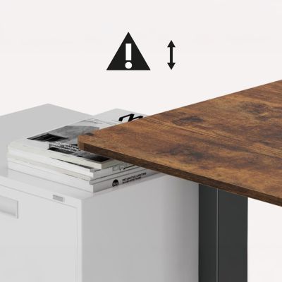 8. ERGO OFFICE ELEKTRISCHER SCHREIBTISCH, HÖHENVERSTELLBAR BIS 1160 MM, MAX. 80 KG, OHNE TISCHPLATTE, FÜR ARBEIT IM SITZEN UND STEHEN, SCHWARZ ER-400 B