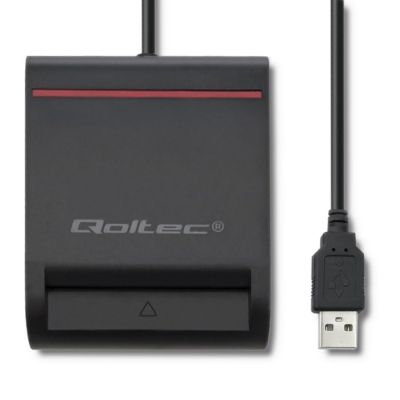 QOLTEC Smart-ID-Chipkartenleser USB 2.0 | Plug & Play