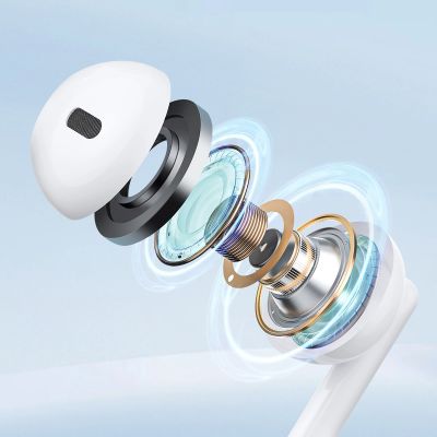 10. Joyroom JR-EW01 In-Ear-Kopfhörer mit Miniklinke und Fernbedienung – weiß